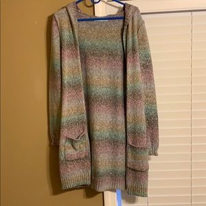 Long Muted Pastel Cardigan